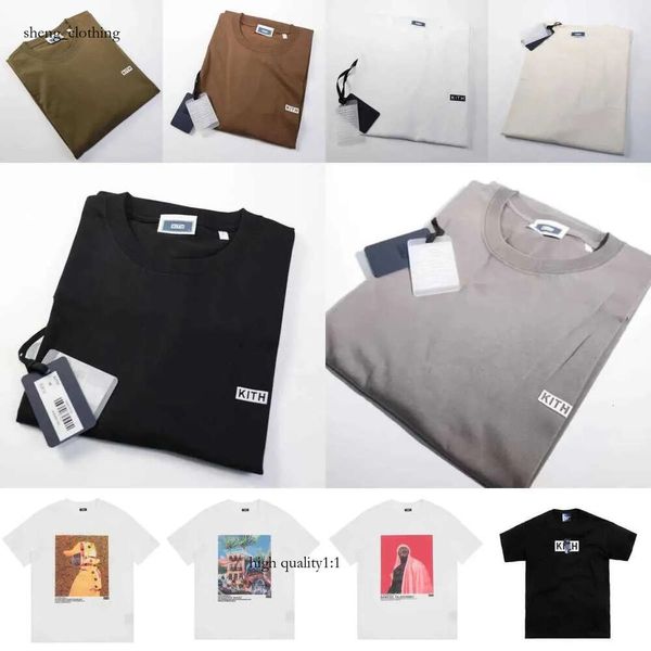 Kith Shirt Five Colors Small Kith Tee 2024SS Men Femmes Summer Dye Tops High Quality Box Fit Sleeve TTWL 296