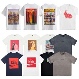Kith camiseta diseñador calidad Original Rap Hip Hop cantante masculino Tokyo Shibuya calle Retro moda marca Camiseta de manga corta