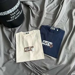 Kith T-shirt Designer Top Quality Luxury Fashion lâche et T-shirt confortable Boîte à café Ice Ice Crème à manches courtes T-shirt Loose