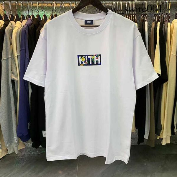 Kith T-shirt Luxury Designer Trendy Mens T-shirt T-shirt de haute qualité Coton Lettre graphique imprimé Kith Brand T-shirt T-shirt Casual Womens T-shirt Short Shirt 8957