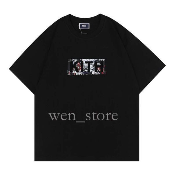 Kith T-shirt homme surdimensionné 2024 nouveau Kith Tokyo Shibuya T-shirt hommes femmes haute qualité Street View impression chemises hauts ROSE Omoroccan carrelage t-shirts T-shirt 199