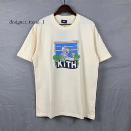 Kith camiseta para hombre de calidad de diseñador camiseta transpirable entrenamiento clásico para hombres de gran tamaño verano 100% algodón camisetas vintage manga corta tamaño EE. UU. 6023