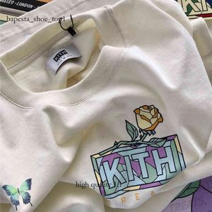 Kith T Shirt Mens Kith Box Camiseta Menores Casuales Mujeres 1: 1 Best Camiseta Kith Tints Floral Print 2021 Summer Daily Men Tops G1217 8645