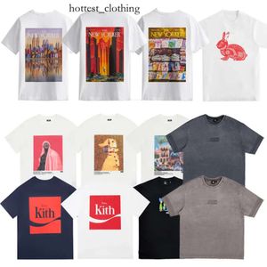 Kith T-shirt rap hip hop ksubi chanteur masculin Juice Wrld Tokyo Shibuya rétro de mode Retro Street Brand à manches courtes T-shirt 698