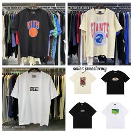 Kith T-shirt Streetwear Summer Kith Tshirt Kite Designer Men Tshirt des Homme Mens Designer T-shirt T-shirt Maglietta Hombre Ropa 407