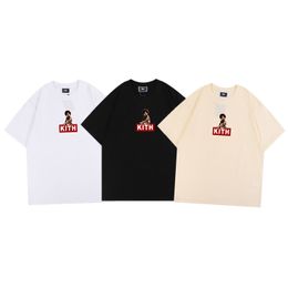 Kith X Biggie Logo Rap Black Afro T-shirt à manches courtes imprimé pour enfants hommes et femmes