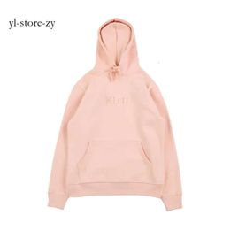 Kiths Sweat à capuche Qualité Épais Kith Box Logo Hommes Kiths T-shirt Femme broderie Noir Rouge Rose KITH Sweatshirts Kiths Casual Loose Pull 3505