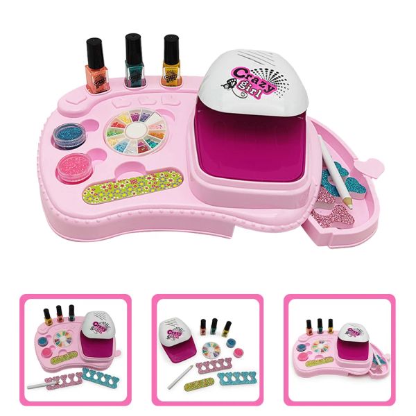 Kits 1 Set Kids Girl Nail Art Kit Girl Girl One Nail Kit de maquillage pour filles pour le plaisir