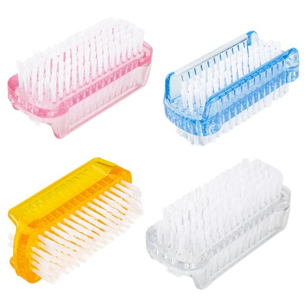 Kits 10/20 / 30 / 50pcs Plastique Nail Poussière Powder Nettaiteur Brosse de nettoyage à double face