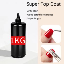 Kits 1000 ml salon super couche usure de base de base de base vernis à ongles coulage mate top top super lumineux non gel ongle de clou d'essuyage gel