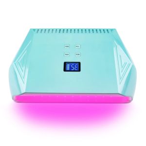 Kits 128W Draadloze krachtig rood licht Dual Hand UV LED NAIL LAMP MANICURE Oplaadbare batterij nageldroger uithardende UV -gel tweededededediger