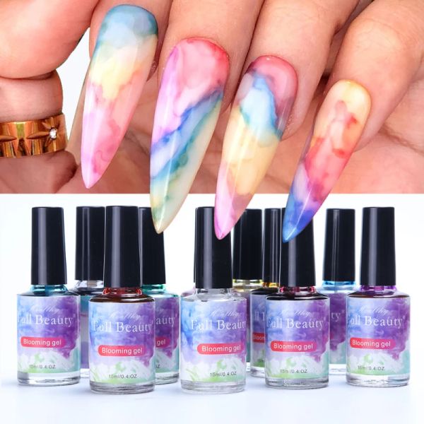 Kits 12pcs 15 ml aquarelle à encre encant gel vernis à ongles coloriage effet fumée conception de nail art uv gel vernis hybride manucure # 895