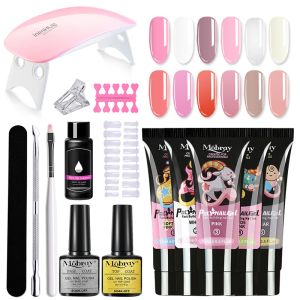 Kits 15 ml Ensemble de manucure de gel poly uv Poly Builder Gel Gel Gel Kits de doigt Extension