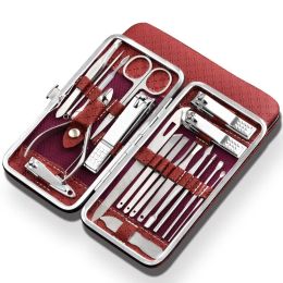 Kits 19 in 1 roestvrijstalen manicure set professionele nagelklipper kit van pedicure gereedschap ingegroeide teennagel trimmer