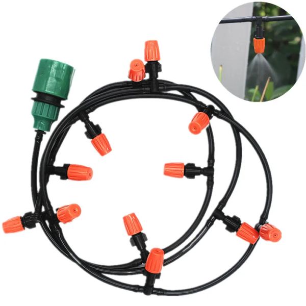 Kits Système d'irrigation automatique par micro-pulvérisation de 20 m, pulvérisateur d'irrigation de jardin, kits d'arrosage automatique avec micro-arroseur à brumisation réglable