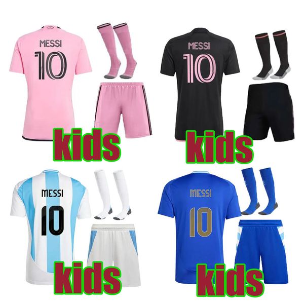 Kits 24 25 Messis Football Soccer Jerseys Kids 2023 2024 2025 Baby Wishs