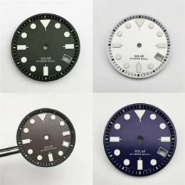 Kits 29.8 mm de calendario único Dial de buceo Dial luminoso verde para el movimiento NH35/NH36 para la caja de vigilancia enlatada