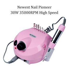 Kits 35000rpm 30W Electric Nail Drill Force Hine File outils 4 couleurs Appareil pour manucure Pédicure Nail Art Equipment