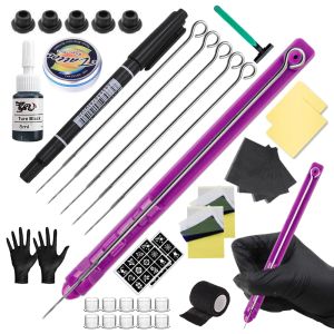 Kits 3D Hand Poke and Stick Tattoo Kit DIY Tattoo Ink Needles Set pour l'art corporel Poke Poke Stick Tattoo Beginners Kit d'entraînement