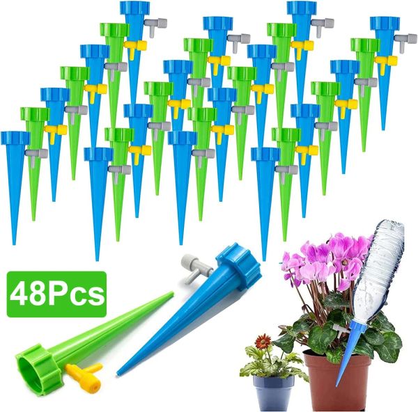 Kits de 48 Uds. De sistema de riego por goteo automático con puntas, Kits de puntas para jardín, hogar, plantas, flores, herramientas de riego automático