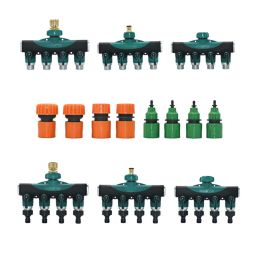 Kits 4Way Tuinslang Splitter 3/4 Inch Draad Tuin Tap Connector Koppeling Druppelirrigatiesysteem 1/4 1/2 3/4 Slang