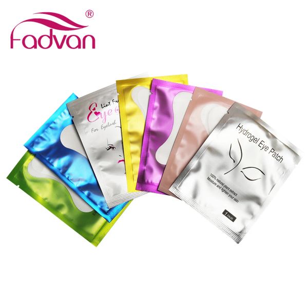 Kits 50/100 par debajo de las almohadillas de los ojos Flase Eyelash Building Herramientas Gel Patches de pestañas LintFree para injerto profesional de pestañas