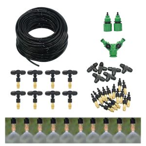 Kits 530M système de brouillard de jardin automatique bricolage arrosage système d'irrigation goutte à goutte Kit d'arrosage des plantes buse réglable en laiton