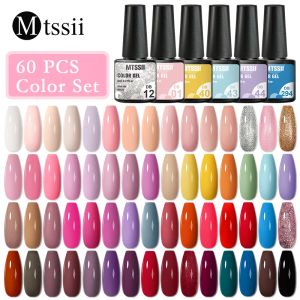 Kits 60/40/20 stcs gel nagellak set nail art kleurrijke glitter nagel gelset Vernis semi permanent manicure set afwezig UV -gel