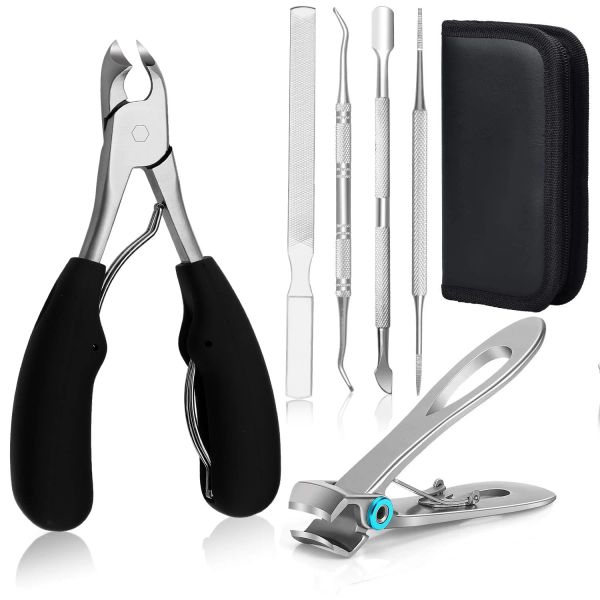 Kits 6pcs / outils de manucure de set kit pédicure cutter ongle cutter set nipper pedicur cuticules ciseaux incorpown ongles de correction de l'ongle Podiatrie