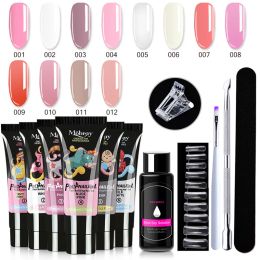 Kits 7/12pc limegirl poly nagelgel voor extensieset manicure acryl gel vernis set 15 ml nagellak uv gel kit kristal lijmgereedschap