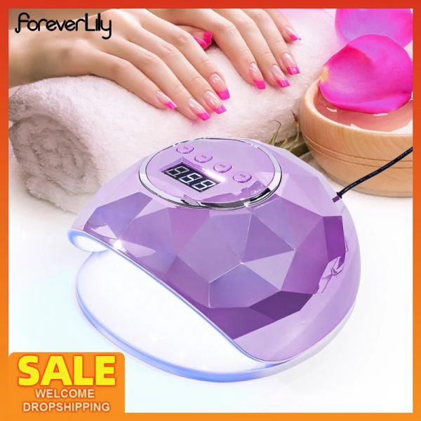 Kits 78W Lámpara UV Selector de uñas Mirror colorido Lámpara de uñas Diamond Pro UV 39led Gel de uñas Gel Aproximadamente Dispositivo seco para Manicure Timer LCD