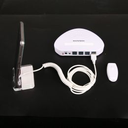 Kits 8 in 1 mobiele telefoon beveiligingsweergave Alarmsysteem Host mobiele telefoon Alert System Master, Acryl Stand met externe controller