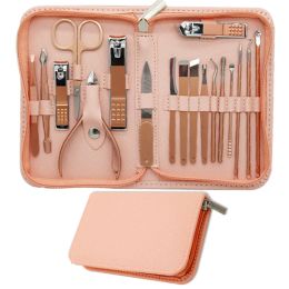 Kits 9 / 18pcs / set manucure Set ongles coupons de pédicure kit de pédicure en acier inoxydable kits de toilettage professionnel outils