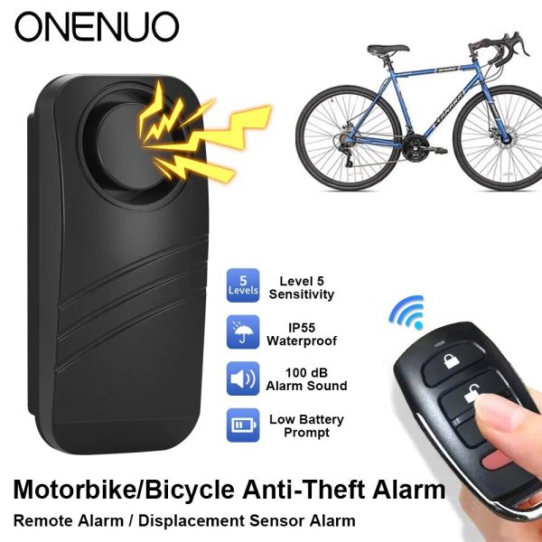 Kits Alarme de vélo de moto Antitheft avec montage 90 dB Système d'alarme d'alarme de vibration en cambrioleur avec télécommande