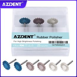 Kits Azdent 6pcs/Set Dental Composite Resin Polishing Disc Kit Spiral Flex borstel Burs Diamond System RA Disc 14 mm -wiel