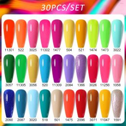 Kits Clou Beaute 30pcs Nagelgel Poolse kleurrijke UV LED -gel Pool