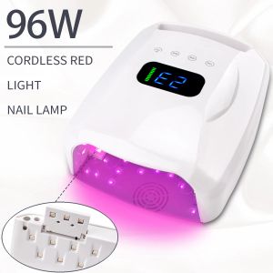 Kits Light sans fil sans fil sans fil 96W LED LED UV LAMPE POUR GEL POSIRES SANS WIRESS avec grande batterie au lithium haute puissance 96W