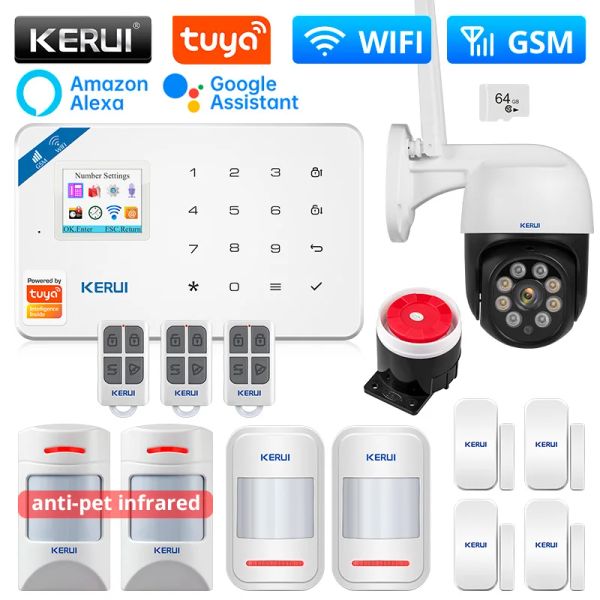 Kits corina w181 wifi gsm alarmsysteem tuya smart huis werk rencontré alexa google thuis sensor deur sage