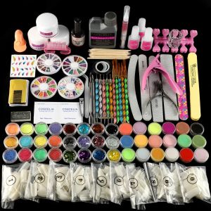 Kits Coscelia Pro Acryl Set volledige manicure kit acryl poeder glitter vloeistof voor nagel art kit clipper gereedschap kitborstel voor manicure