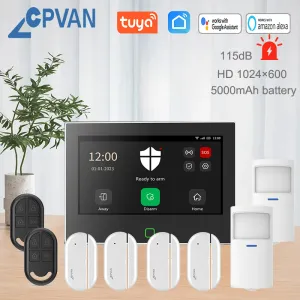 Kits CPVAN SMART HOME ALARM SYSTEEM Draadloos WiFi 4G House Burglar Beveiligingsbescherming Alarmkit Ondersteuning Tuya Smart Life App Control