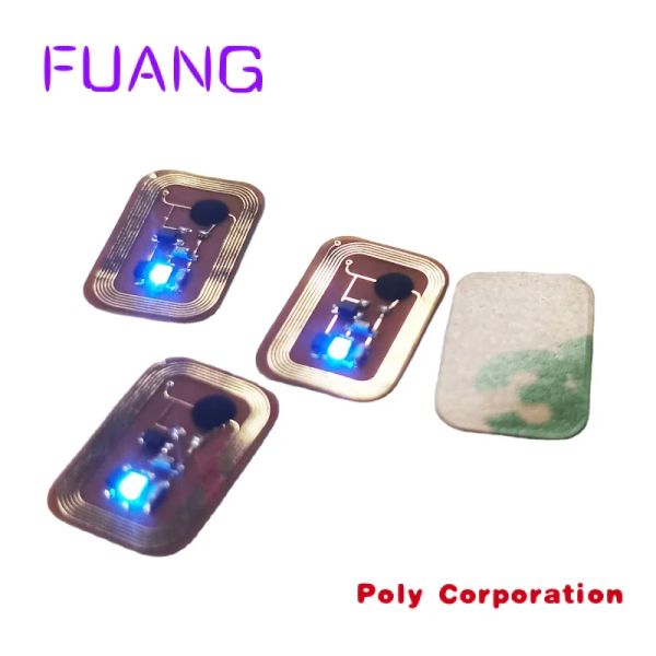 Kits Sticker de balise NFC NFC Custom DIY avec lumière LED en 7 couleurs clignotant NFC Nail Tag