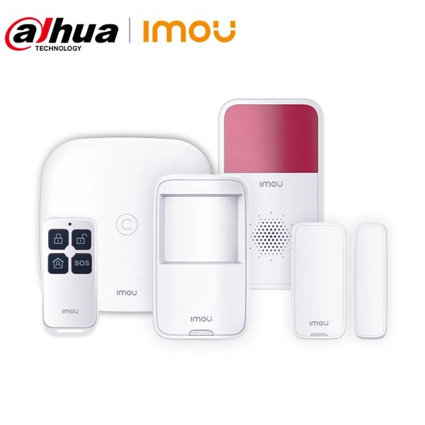 Kits Dahua Imou Smart Alarm System avec une station de mouvement de la station de l'alarme Dontion de la porte Sirène Remotel Contrôle Smart de sécurité à domicile Smart Home
