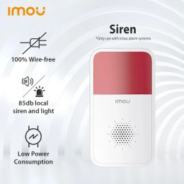 Kits dahua imou smart wireless strobe sirren sound phare alarm alarm intérieur avec batterie lithium 433 mhz pour le système d'alarme de sécurité à domicile