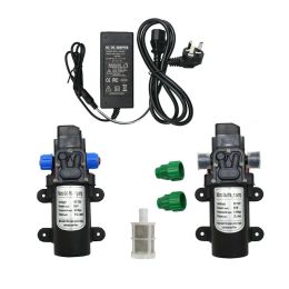 Kits DC 12 volt hogedruk waterpomp 60 w 80 w 100 w Micro Membraanwaterpomp Met Druk zelfaanzuigende Booster 12 volt adapter