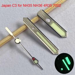 Kits Diver Japón C3 SUPER LUMINO SIER Reloj Mano para Fit NH35A NH36A 7S26 6R15 4R35 6309 7002 Movimiento para piezas de reloj SKX