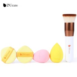 Kits Ducare Foundation Cepille de maquillaje esponja plana Top Kabuki Cosillo sintético Cosmán de maquillaje de belleza líquida Polvo de belleza cosmética