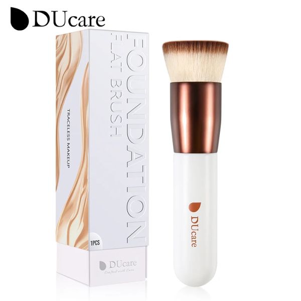 Kits Ducare Professional Flat Top Kabuki Foundation Cabello sintético Cabello líquido Mezcla Mineral Polvo Herramientas de maquillaje Rose Rose/Blanco