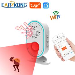 Kits earykong wifi home alarmsysteem draadloos 433 mHz stroboscoop sirene bewegingssensor infrarood pir menselijke detectie tuyasmart smart life app