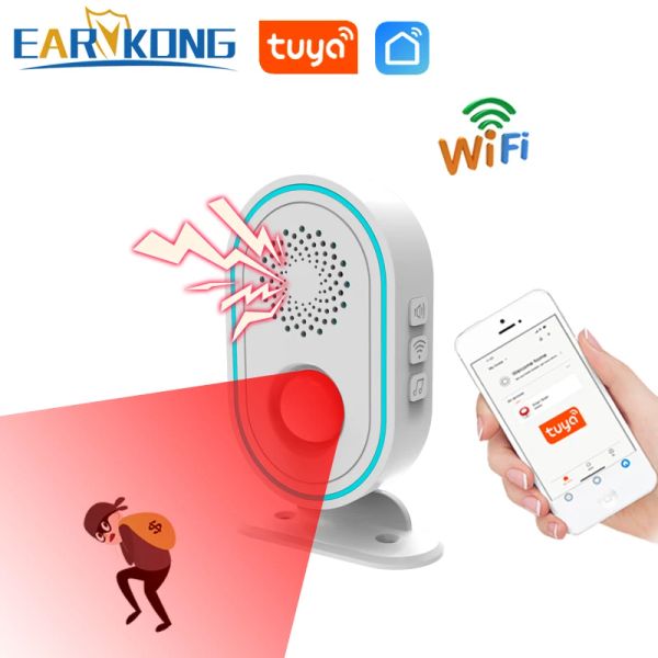 Kits Earykong WiFi Home Alarm System Wireless 433MHz strobe Sirren Motion Capteur infrarouge Pir Human Detection Tuyasmart Smart Life App