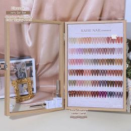 Kits Eleanos 42pcs Jelly Gel Nude Gel Color Carte translucide rose Milky White Nail Gel UV LED semi-permanent Savure de vernis à ongles